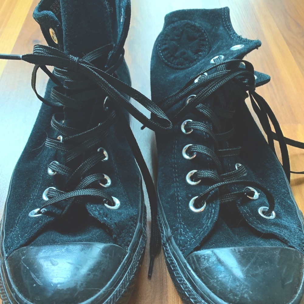 PRICE DROP || 
 suede Converse shoes